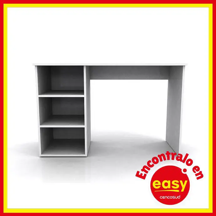 easy escritorio 3 estantes 110x45x70 centimetros blanco precio rebaja comprar