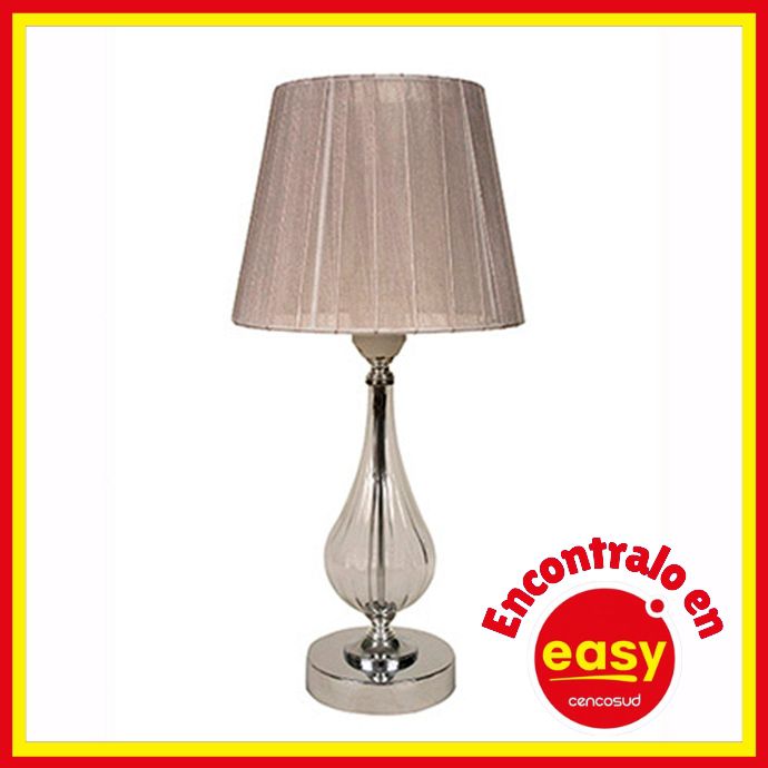 easy lampara mesa praga vidrio 1l e27 43 centimetros descuento comprar precio