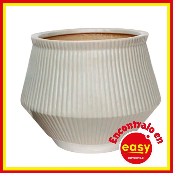 easy maceta ceramica poseidon gris grande promociones comprar precio