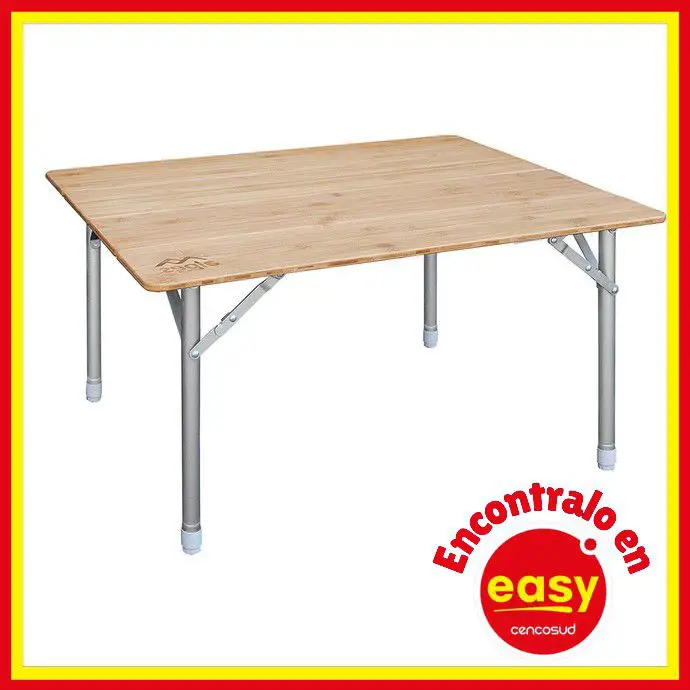 easy mesa camping plegable madera aluminio precio descuentos comprar