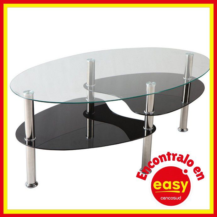 easy mesa ratona centro elipse 100x60x42 clear negro precio descuentos comprar
