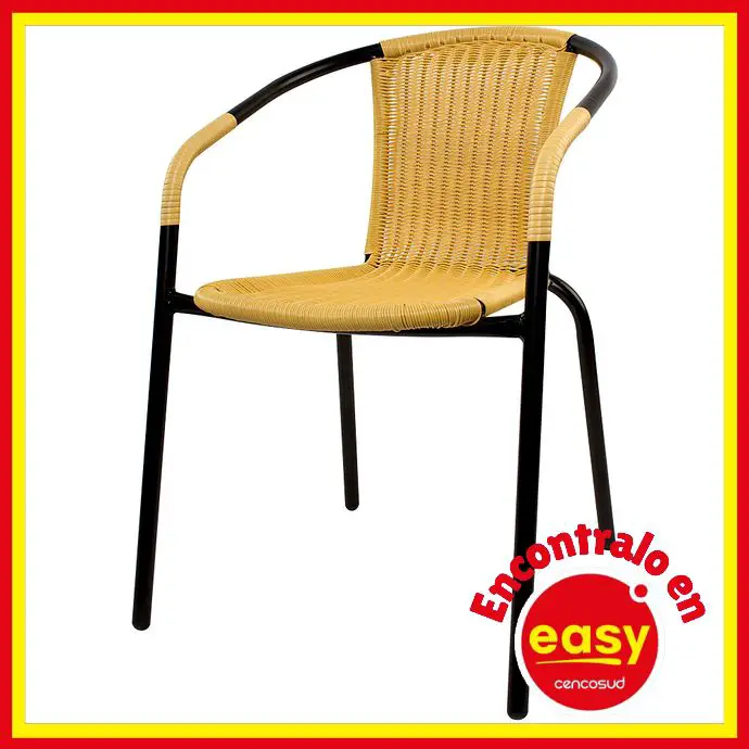 easy silla metalica grafito con simil ratan cafe promocion comprar precio