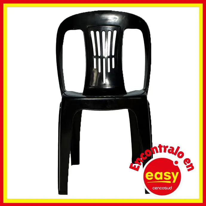 easy silla plastica apilable negra antonella rebajas comprar precio