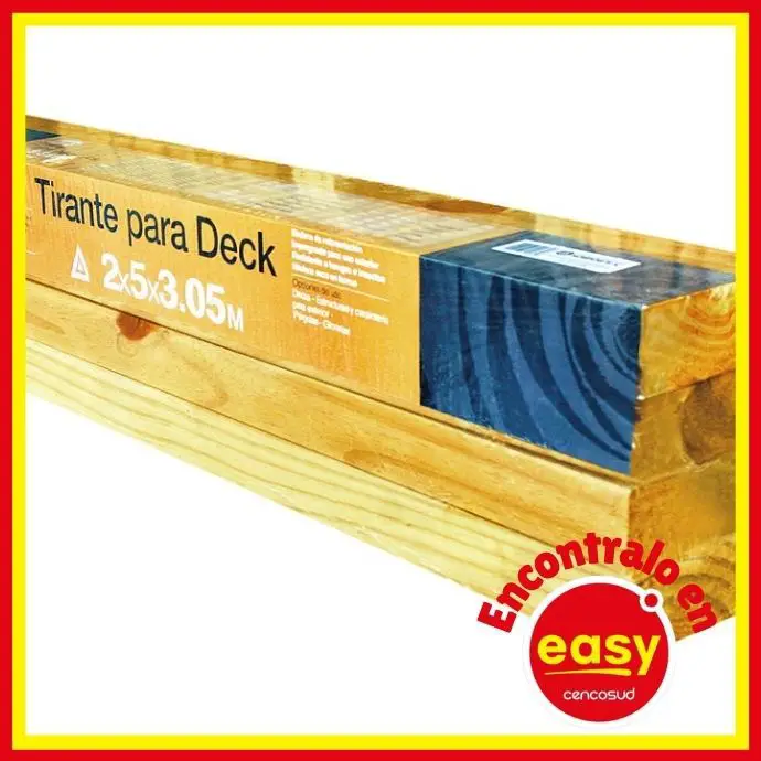 Easy deck de madera marca Cedrella tirantes de 2x5x3.05 metros
